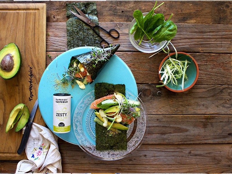 SUPER GREENS SALMON NORI CONES